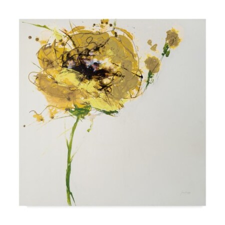 Trademark Fine Art Jan Griggs Yellow Poppy Master on White, 24x24-Inch